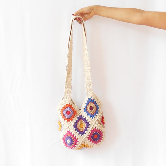 Daylight Granny Square Crossbody | Handcrafted Cotton Crochet