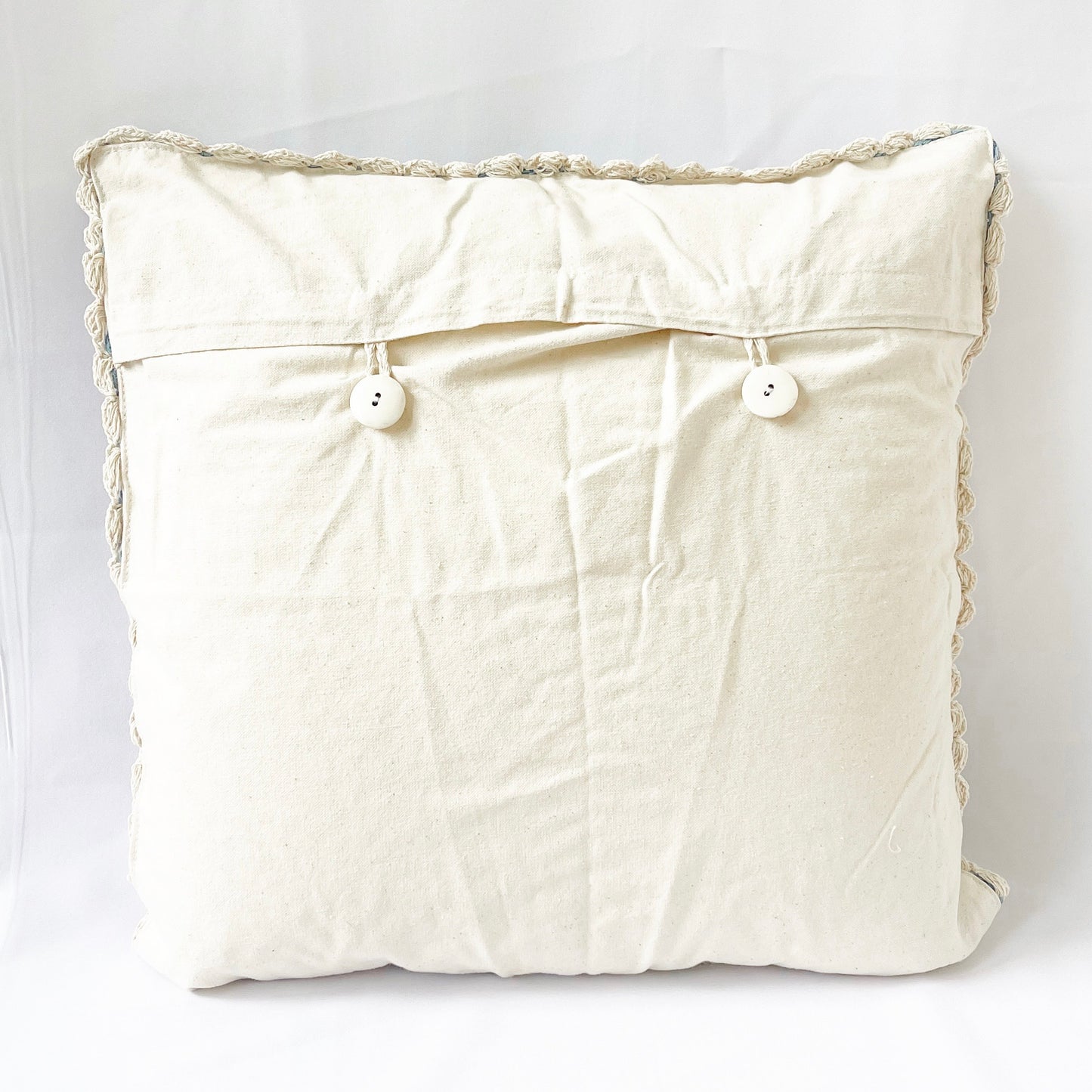 Mosaic Bloom Cushion Cover | Handcrafted Cotton Crochet