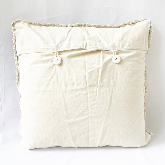 Mosaic Bloom Cushion Cover | Handcrafted Cotton Crochet