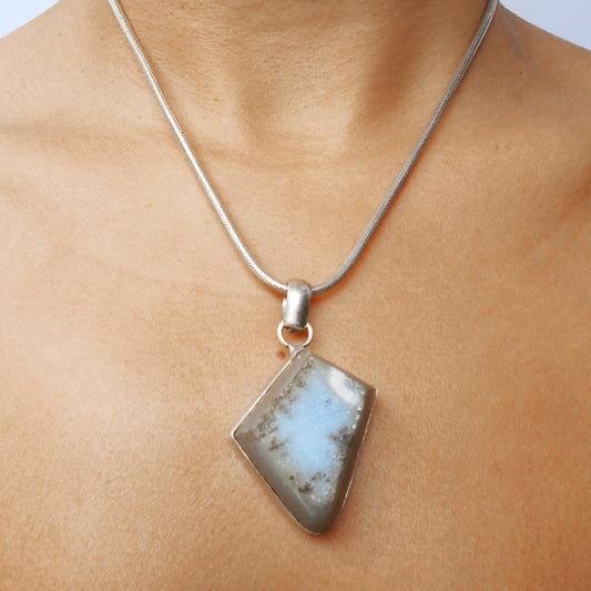 Dendritic Agate Pendant | 925 Sterling Silver