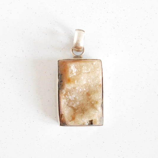 Druzy Quartz Pendant | 925 Sterling Silver