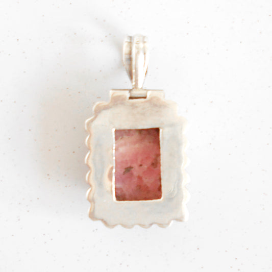 Banded Rhodochrosite Pendant | 925 Sterling Silver