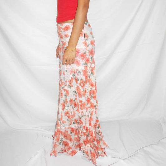 'Peach Blossom' Vintage Skirt | One-of-a-kind