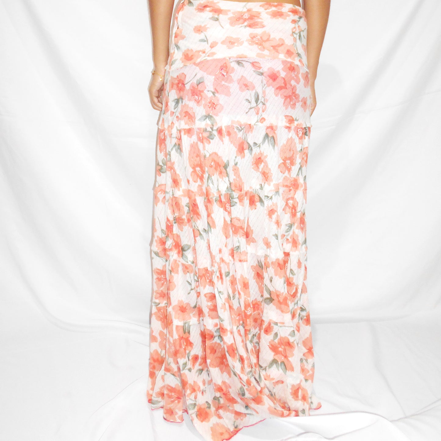 'Peach Blossom' Vintage Skirt | One-of-a-kind